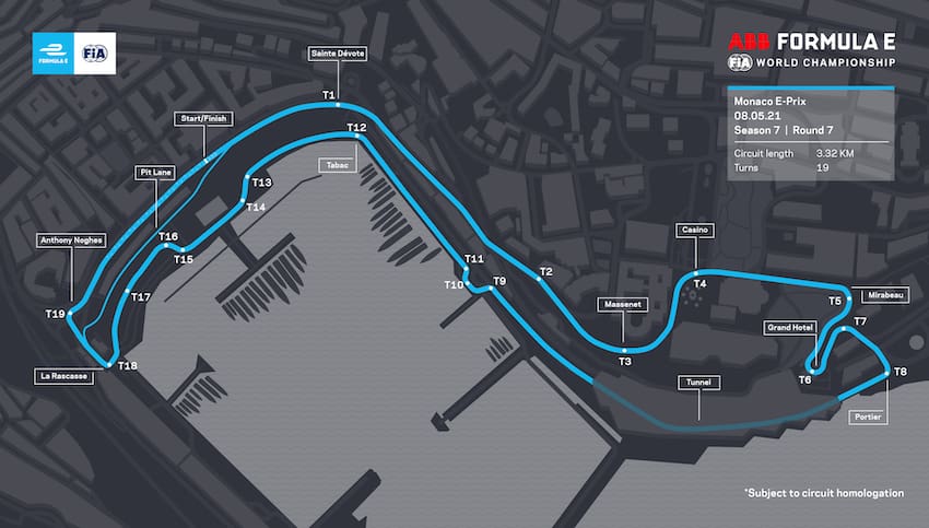 Formula E confirms new circuit layout for Monaco E-Prix