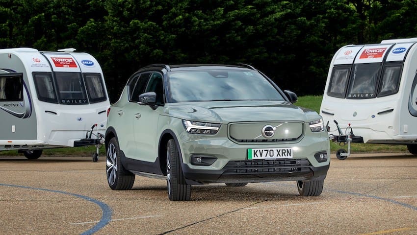 Volvo PA XC40 Recharge Caravan and Motorhome Towing Competition 2022