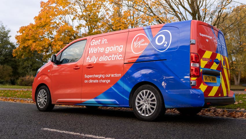 Virgin Media O2 EV van