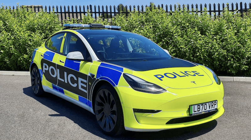 Tesla Model 3 police northants