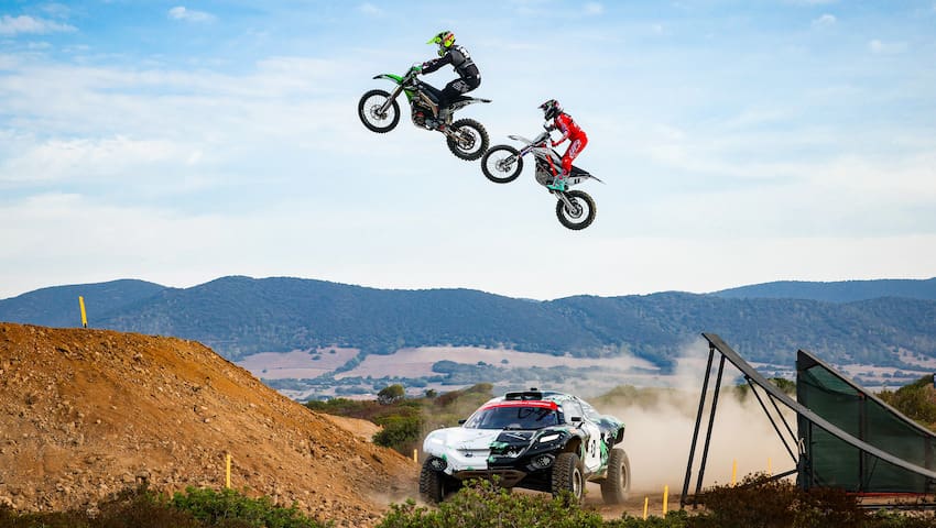 Extreme E’s Island X Prix shares stage with electric off-road motorcycle series