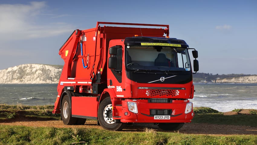 Biffa 18-tonne Volvo FE Electric 4x2.