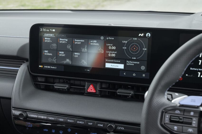 Hyundai Ioniq 5 N settings menu