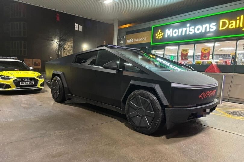 Illegal Tesla Cybertruck seized by Manchester police
