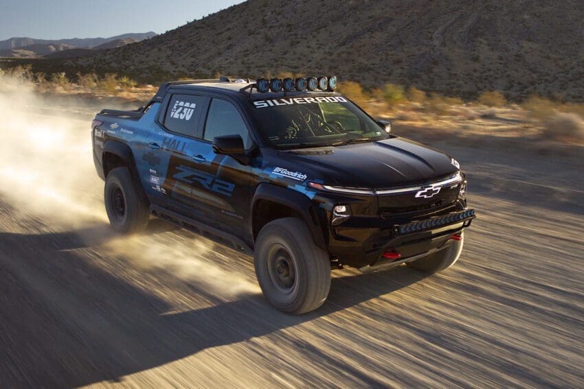 Chevrolet takes its 1,085bhp Silverado EV ZR2 truck off-road racing in the desert