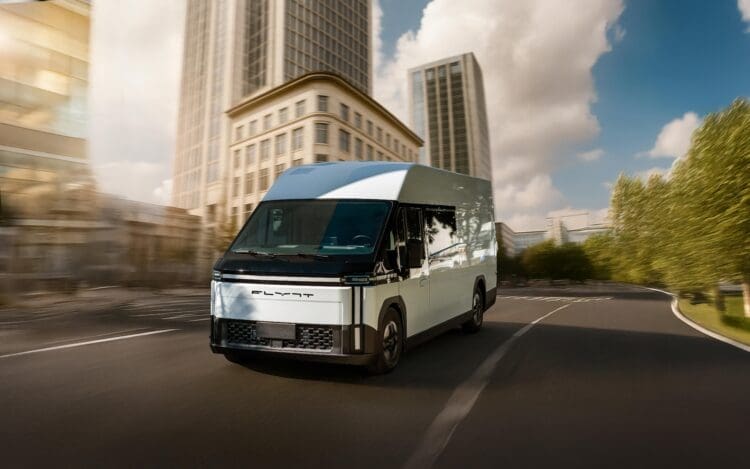 Flynt electric van on road