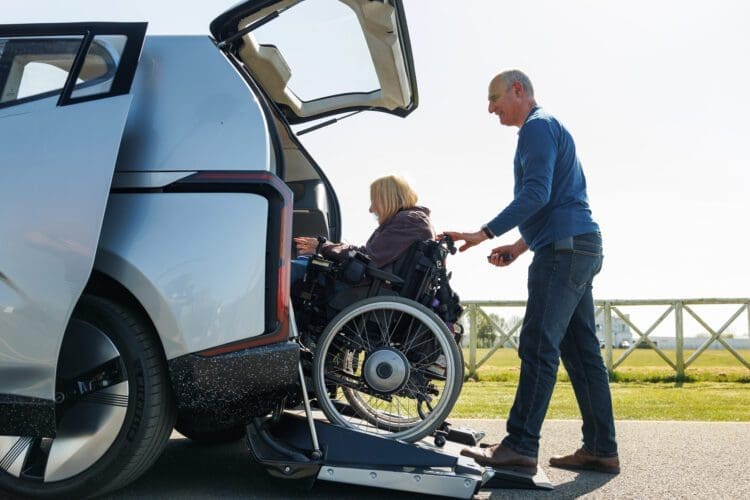 Motability eVITA wheelchair accessible EV in use