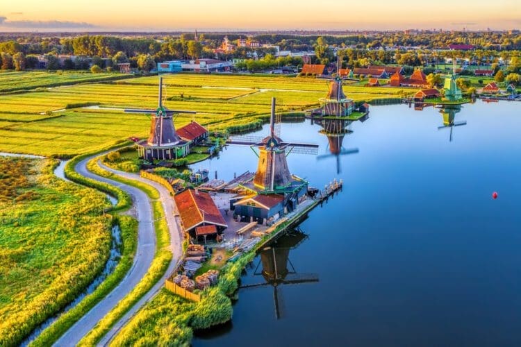 Zaanse Schans in the netherlands
