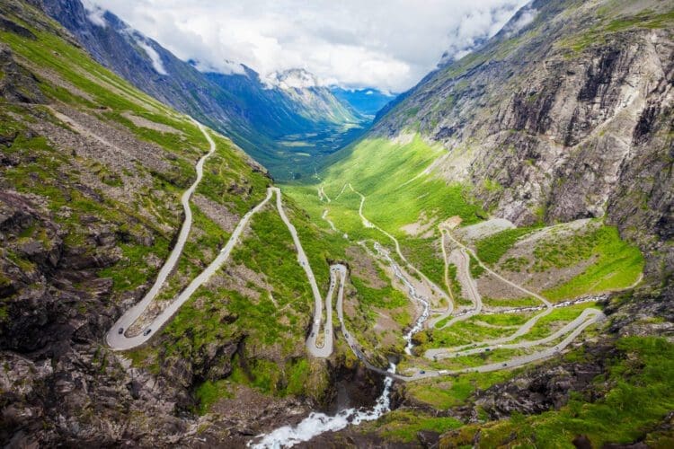 Trollstigen mountain road in norway