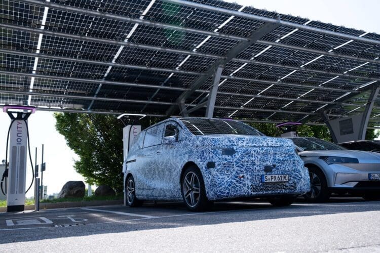 Mercedes VLE charging stop on development drive