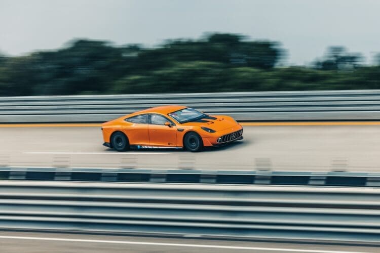 Mercedes-AMG GT XX setting new ev distance record at Nardo circuit