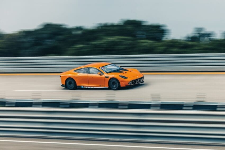 Mercedes-AMG GT XX setting new ev distance record at Nardo circuit