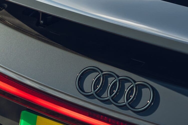 audi e-tron badge close-up