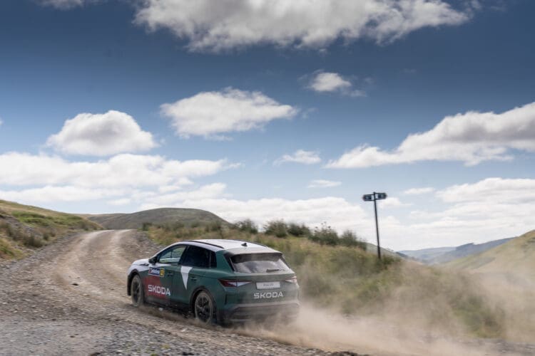 skoda elroq vrs on sweet lamb rally stage