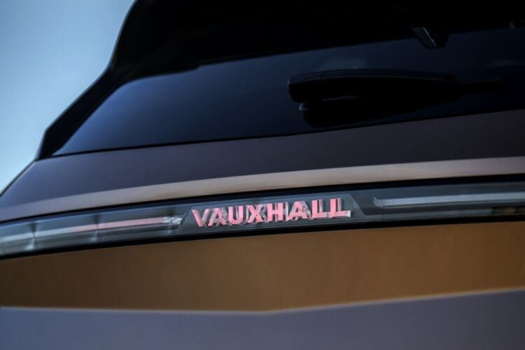 vauxhall grandland rear badge close-up