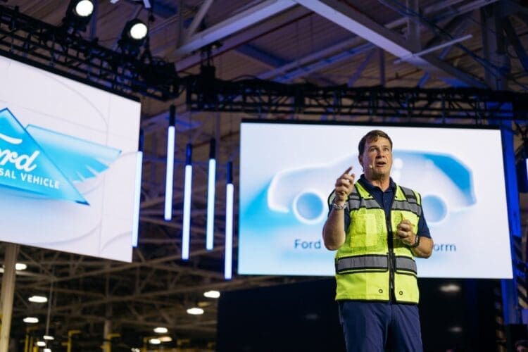 Jim farley ford ceo announces new universal ev platform