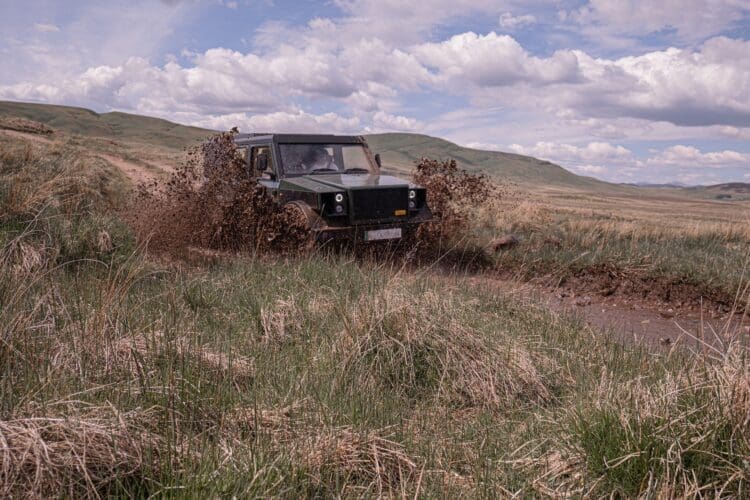 Munro EV Series M off-road driving