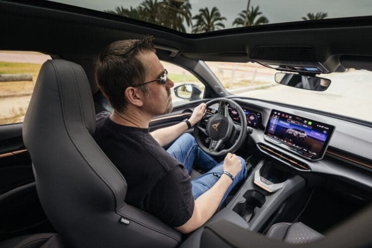 matt allan driving cupra raval vz in barcelona