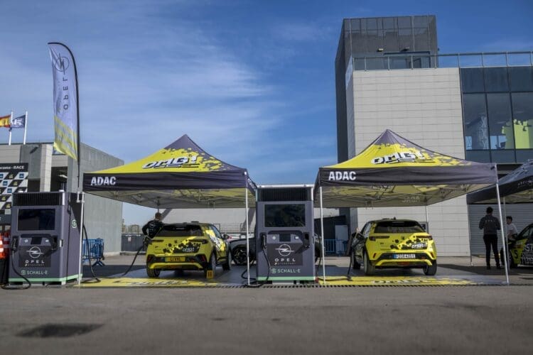 vauxhall mokka gse rally cars in paddock