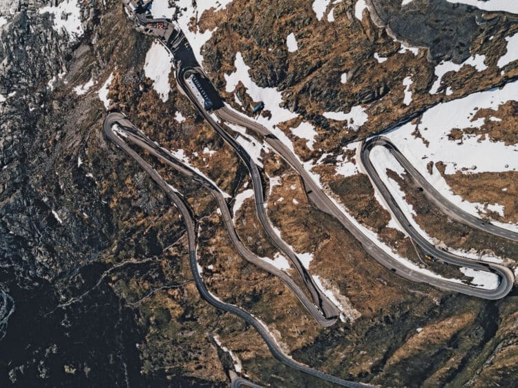 furka pass switzerland aerial view
