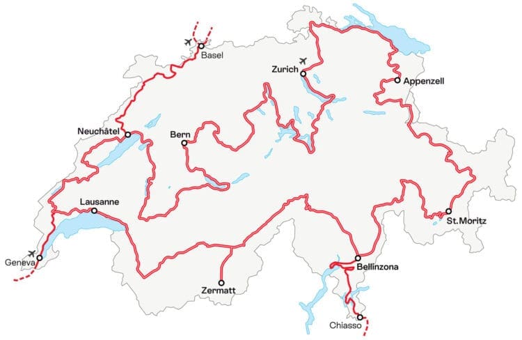 grand tour of switzerland route map
