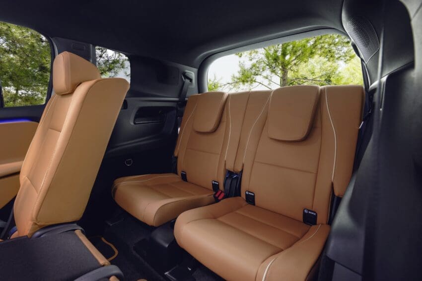 Electric Mercedes GLB third row of back seats