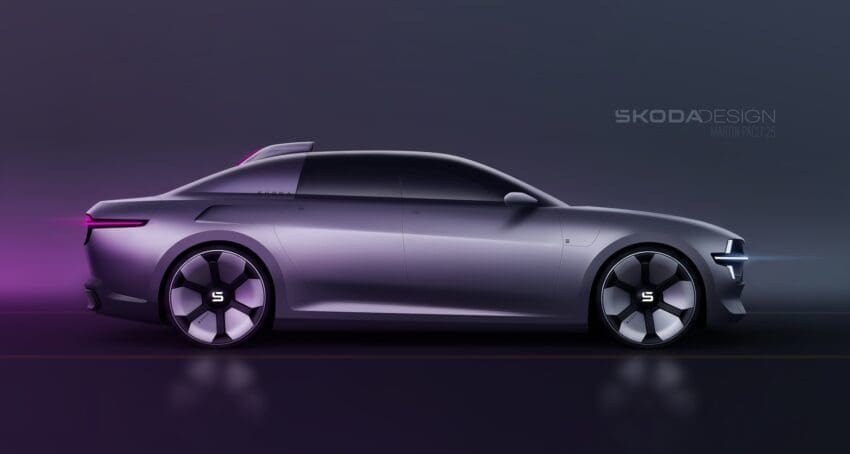 Skoda 100 EV side view 