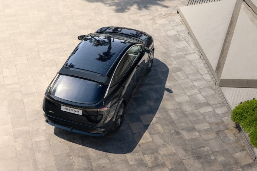Solar-powered Nissan Ariya 2026 clean energy day