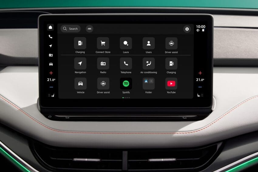 Updated Skoda Elroq and Enyaq with Google built-in OS 
