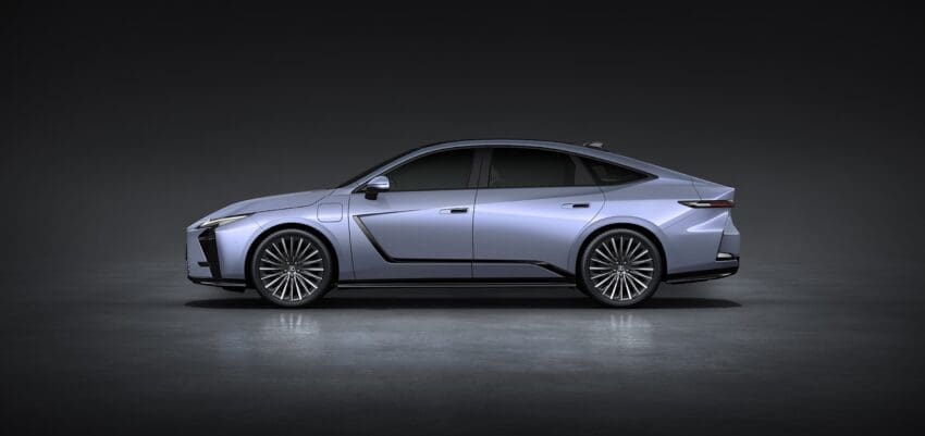 New electric Lexus ES profile view