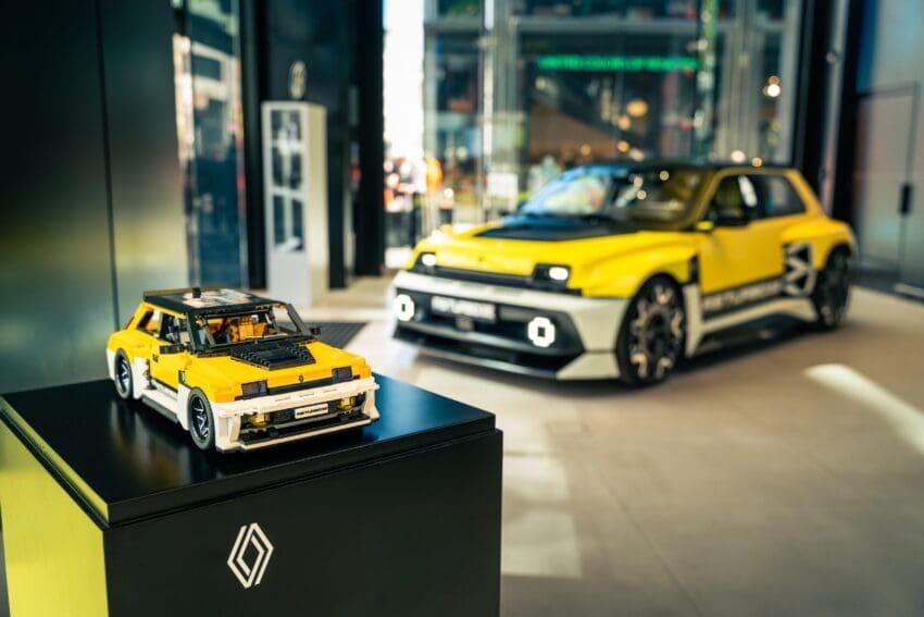 Lego Renault Turbo 5E with full-sized car