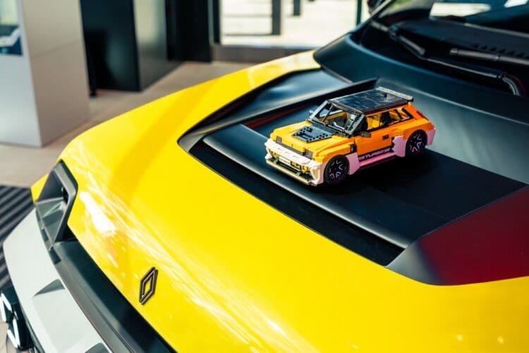 Lego Renault Turbo 5E with full-sized car