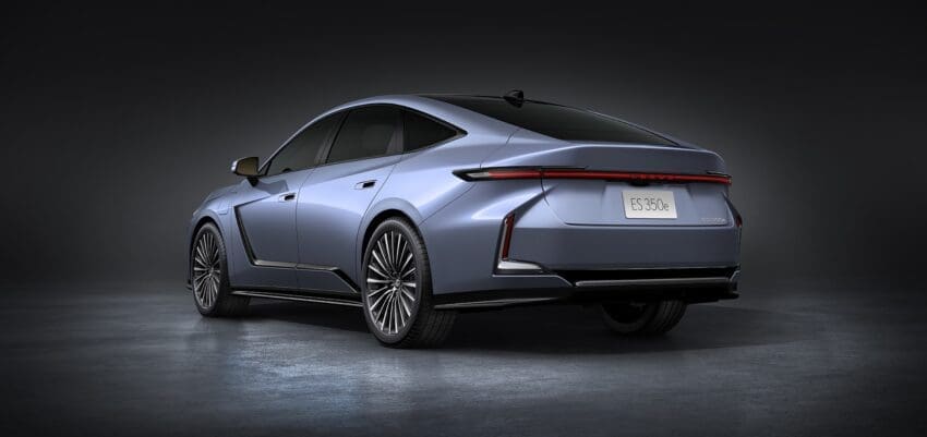 New electric Lexus ES rear view