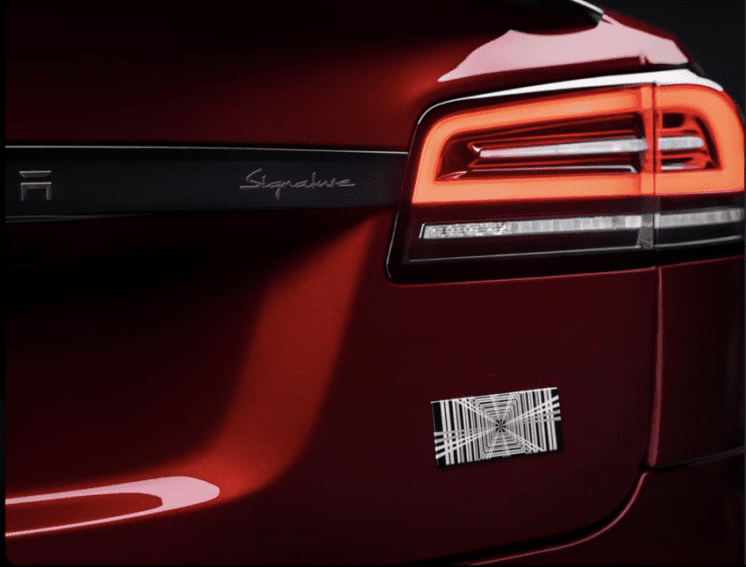 Tesla Model S Signature rear badging
