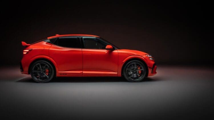 genesis gv60 magma side view