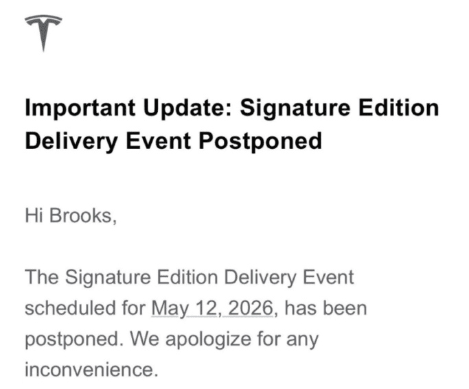 Tesla Signature cancellation