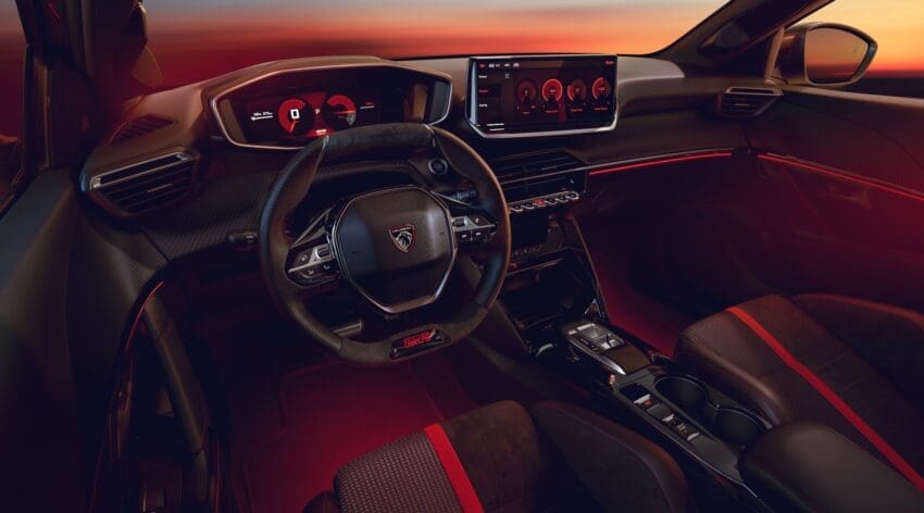 Electric Peugeot E-208 GTi interior