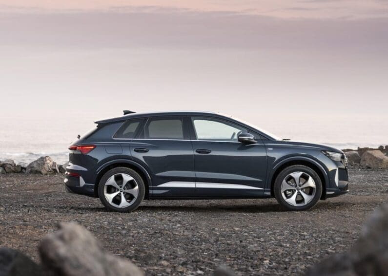 New Audi Q4 e-tron profile view