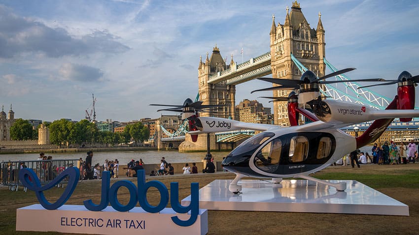 Heathrow to central London in eight minutes. That is the pitch Joby Aviation and Virgin Atlantic put to the industry today at the Farnborough International Airshow, where the pair signed a definitive agreement to bring electric air taxi services to Britain.