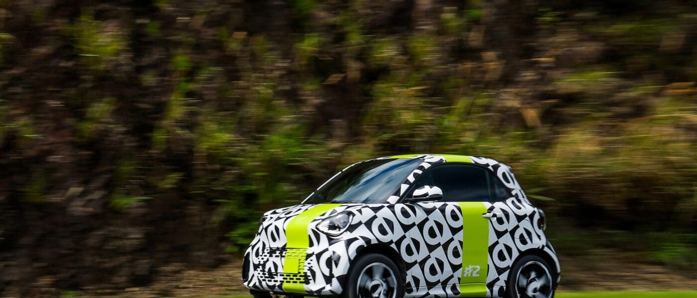 smart #2 under camouflage